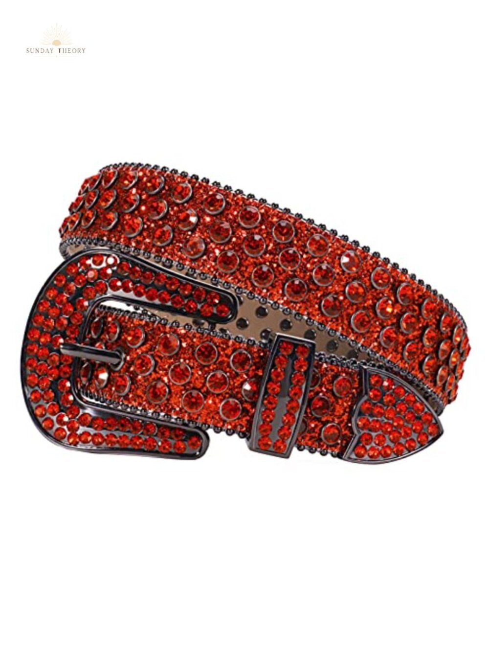 Western Rhinestone Belt Faux Leather Adjustable Buckle Cowboy Cowgirl